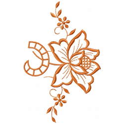 Flowers And Tree Embroidery Design 12
